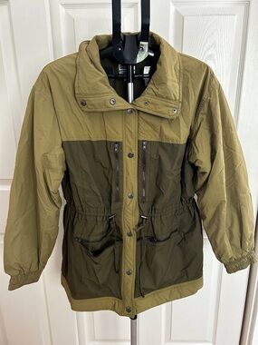 Future Collective Olive Two-Tone Drawstring Waist Jacket